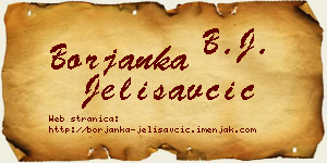 Borjanka Jelisavčić vizit kartica